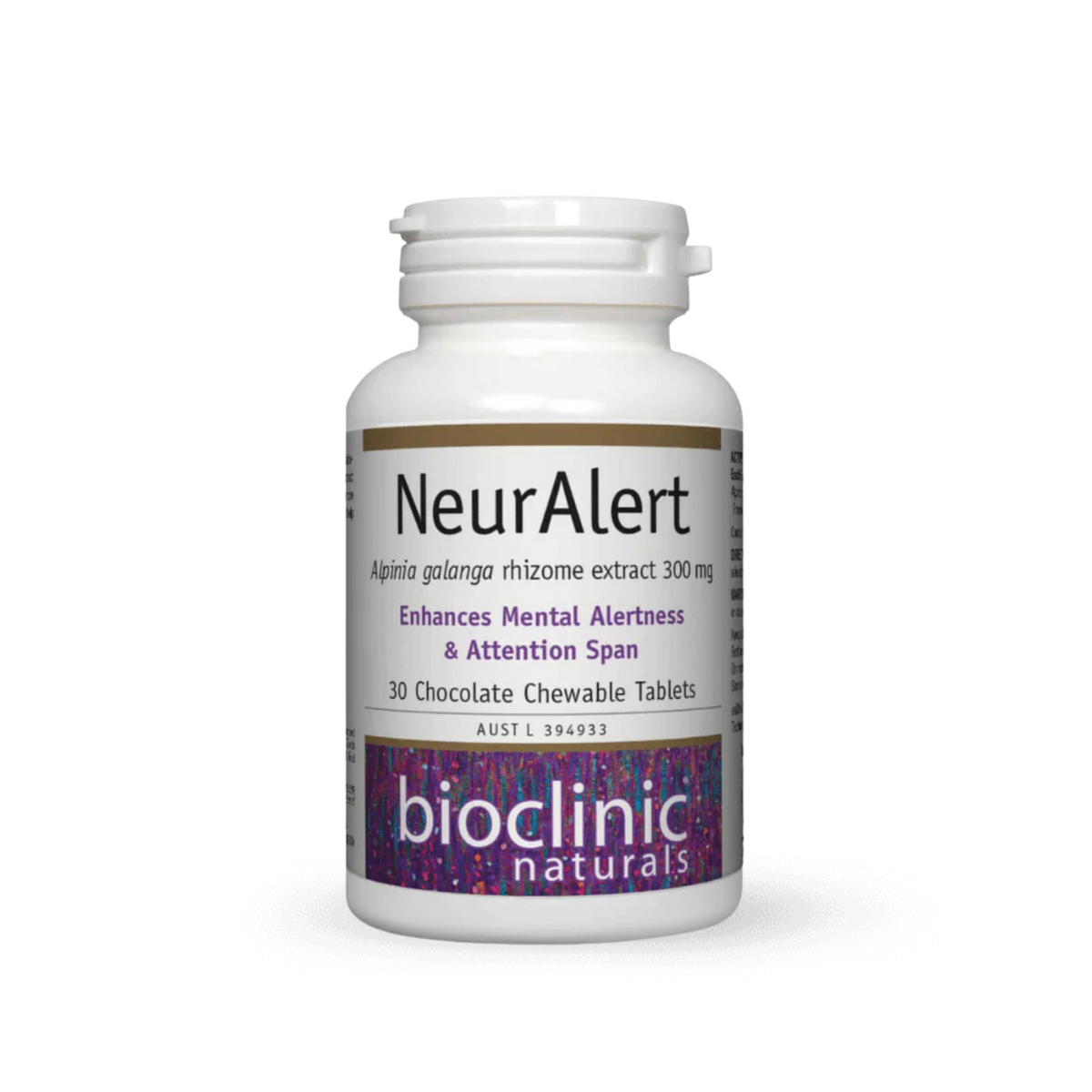 Bioclinic Naturals NeurAlert Chocolate Chewable Tablets