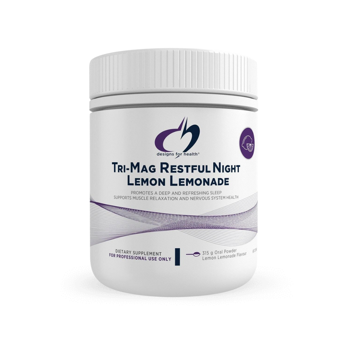 Designs For Health – Tri-Mag Restful Night 315 g Lemon Lemonade