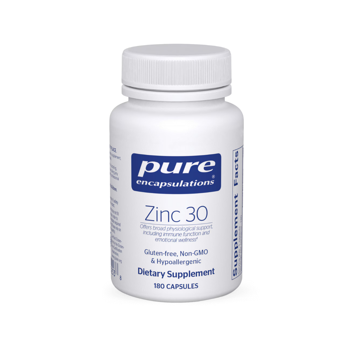 Pure Encapsulations Zinc 30 - 180 Capsules