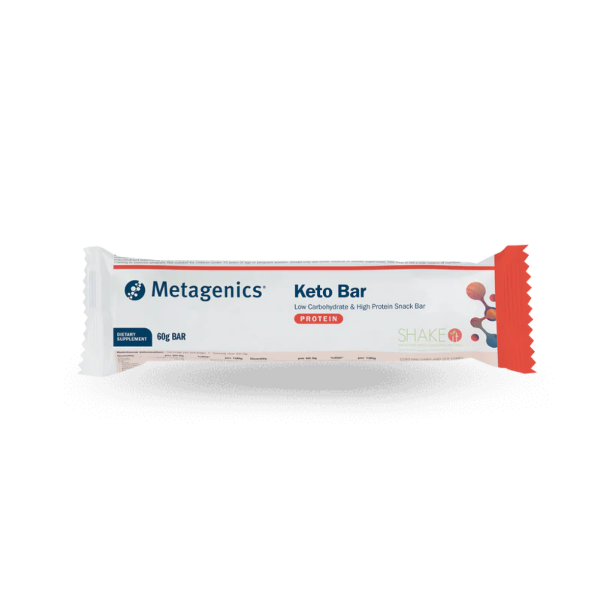 Metagenics Shake It Keto Bar Caramel 60g Bar 10 Pack